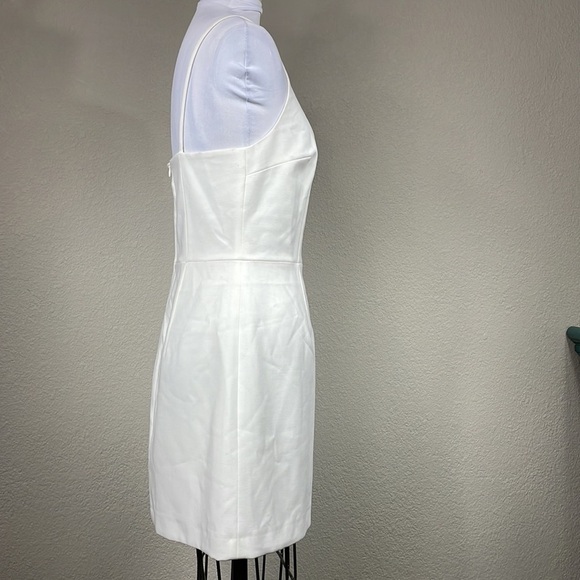 New French Connection Whisper Light Square Neck Mini Dress in White Sz 8 - Picture 6 of 13